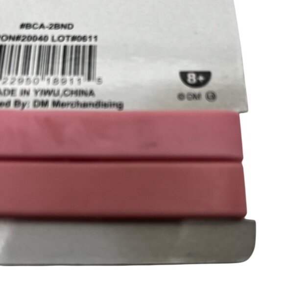 Breast Cancer Awareness Hope & Strength Pink Silicone Bracelets 2-Pack Set - Picture 6 of 6